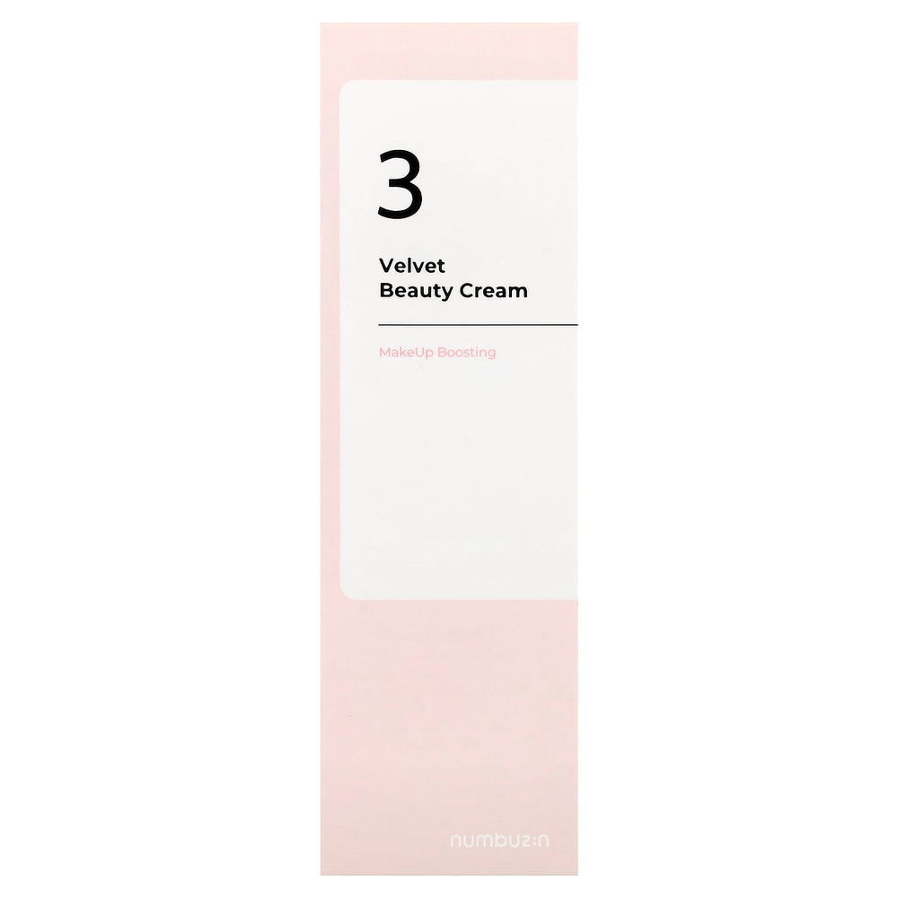 Numbuzin, № 3 Velvet Beauty Cream, крем для усиления макияжа, 60 мл (2,02 жидк. унц.)