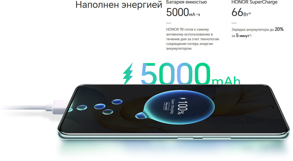 Смартфон HONOR 90 8/256 ГБ Global для РФ, Dual nano SIM, peacock blue