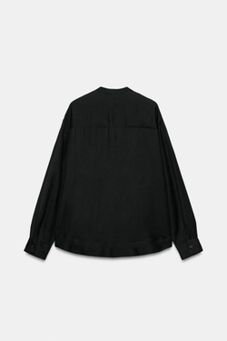 ZARA РУБАШКА НА ЗАПАХ — ZW COLLECTION, ЧЕРНЫЙ