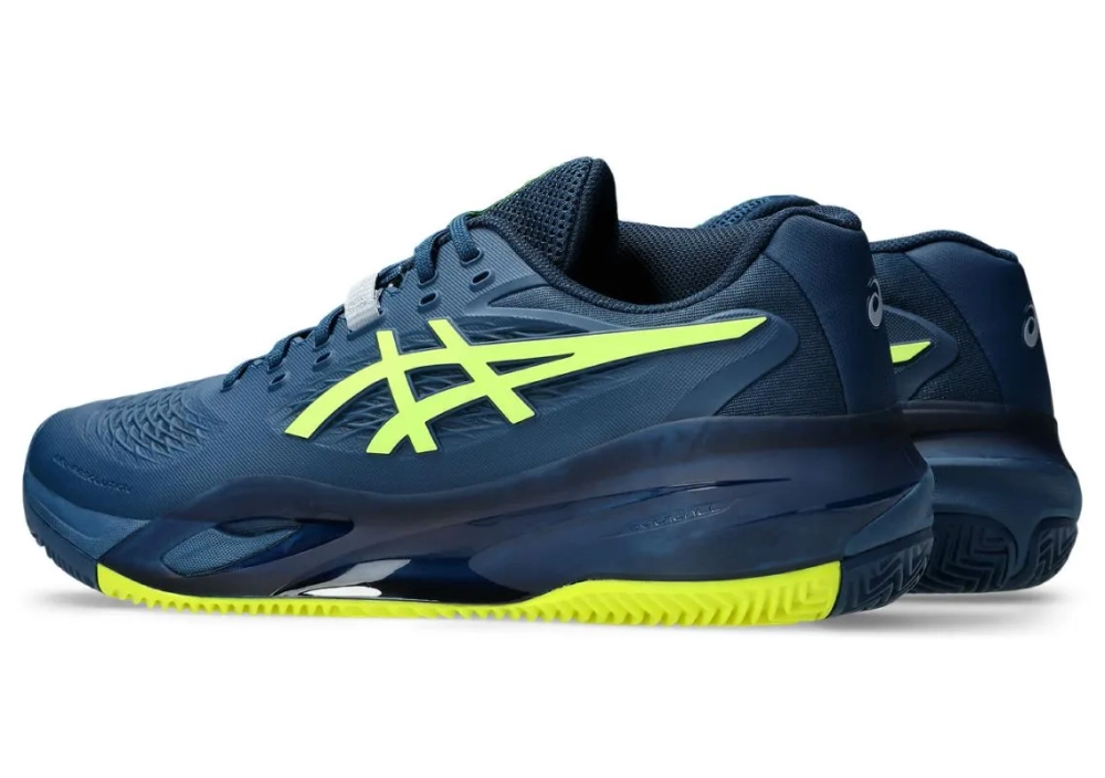 Теннисные кроссовки Asics Gel-Resolution X Clay - mako blue/safety yellow
