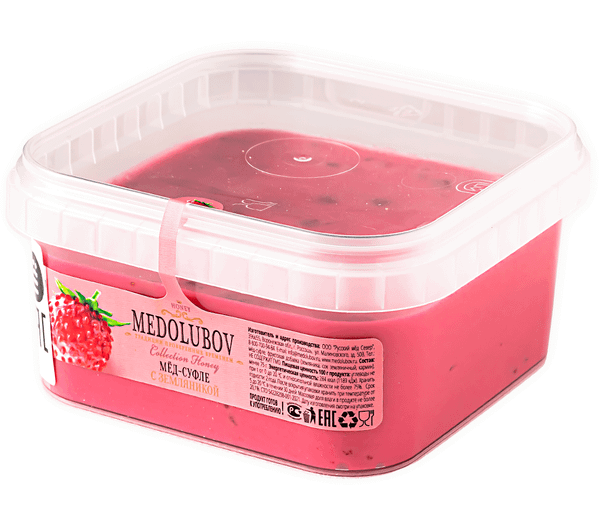 Медовое суфле с земляникой Медолюбов BOX 650 мл