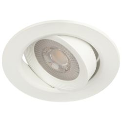 KL LED 22A-5 3K WH Светильник ЭРА светодиодный круглый поворотн. LED SMD 5W 3000K, белый | Встраиваемые LED светильники