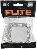 FLITE Выключатель 1-клавишный проходной 10А ВС61-1-0-ФлЖ жемчуг IEK