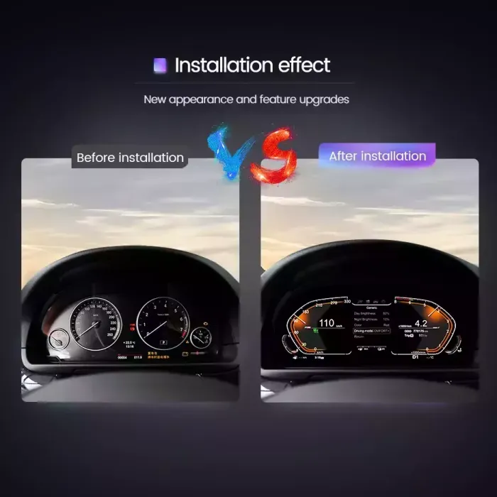 Электронная панель приборов для BMW 6 серия F06 2014-2019 (без проекции на лобовое) - Kuberg NH-LCD-B01-F06 с ЖК 12.3" экраном QLED