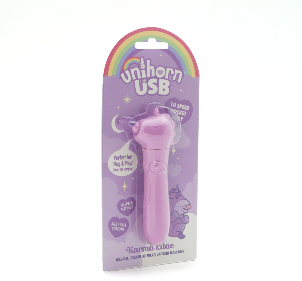 Вибропуля Unihorn USB Karma Lilac с функцией пульсации