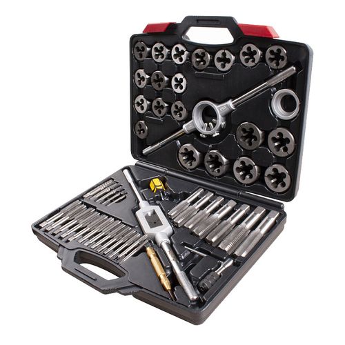 МАСТАК (351-10051C) Набор метчиков и плашек SK-5, 1/4"-1", кейс, 51 предмет