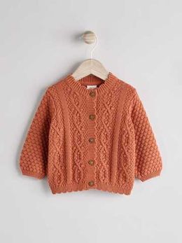 Вязаный кардиган для малышей Next K82-413, Кирпичный