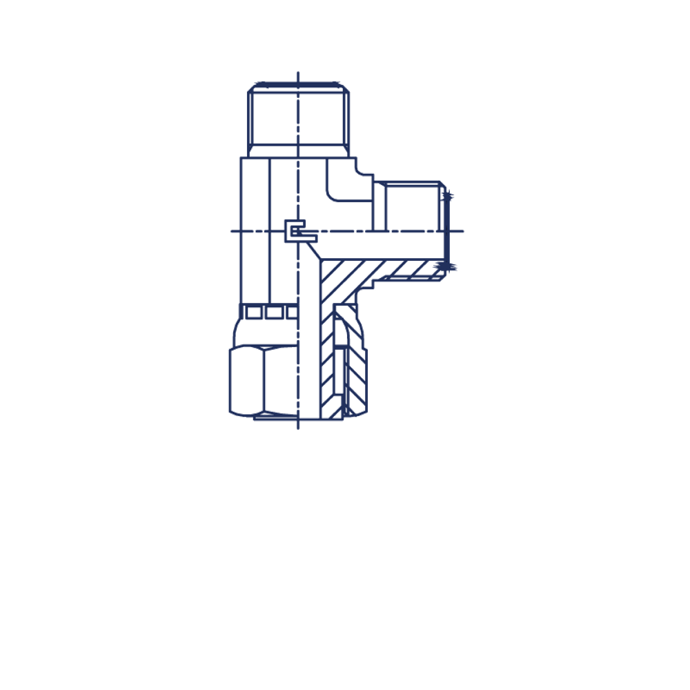 Соединение PLN ORFS 1.3/16 (обжатая гайка)