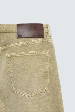 ZARA ДЖИНСЫ STRAIGHT FIT, СВЕТЛЫЙ ХАКИ