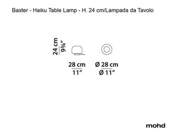 Baxter Haiku Table Lamp, H 24 cm