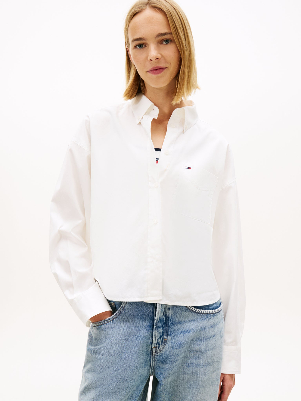 Рубашка женская TOMMY JEANS TJW ESSENTIAL CROP S