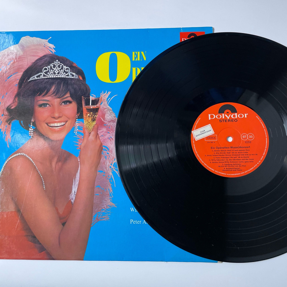 Винтажная виниловая пластинка LP Сборник Оперетт Ein Operetten Wunschkonzert (Германия 1966)