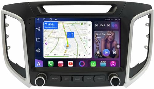 Магнитола для Hyundai Creta 1 2016-2021 (без штатной КЗВ, рамка с крутилками) - FarCar S500-TS20 монитор 9.5" 2K QLED на Android 14, Быстрейшая, CarPlay, 4G SIM-слот