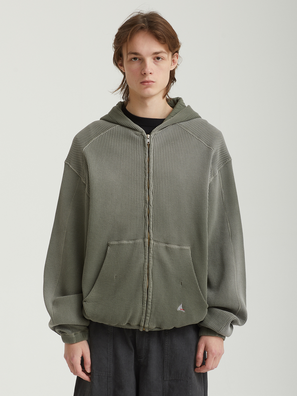 Мужская Толстовка Bee Sun Faded Waffle Zip Up