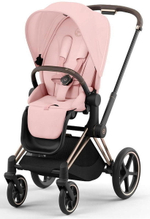 Коляска Cybex Priam IV Rosegold complete и автокресло Cloud G i-Size Magic Black 3 в 1 Peach Pink
