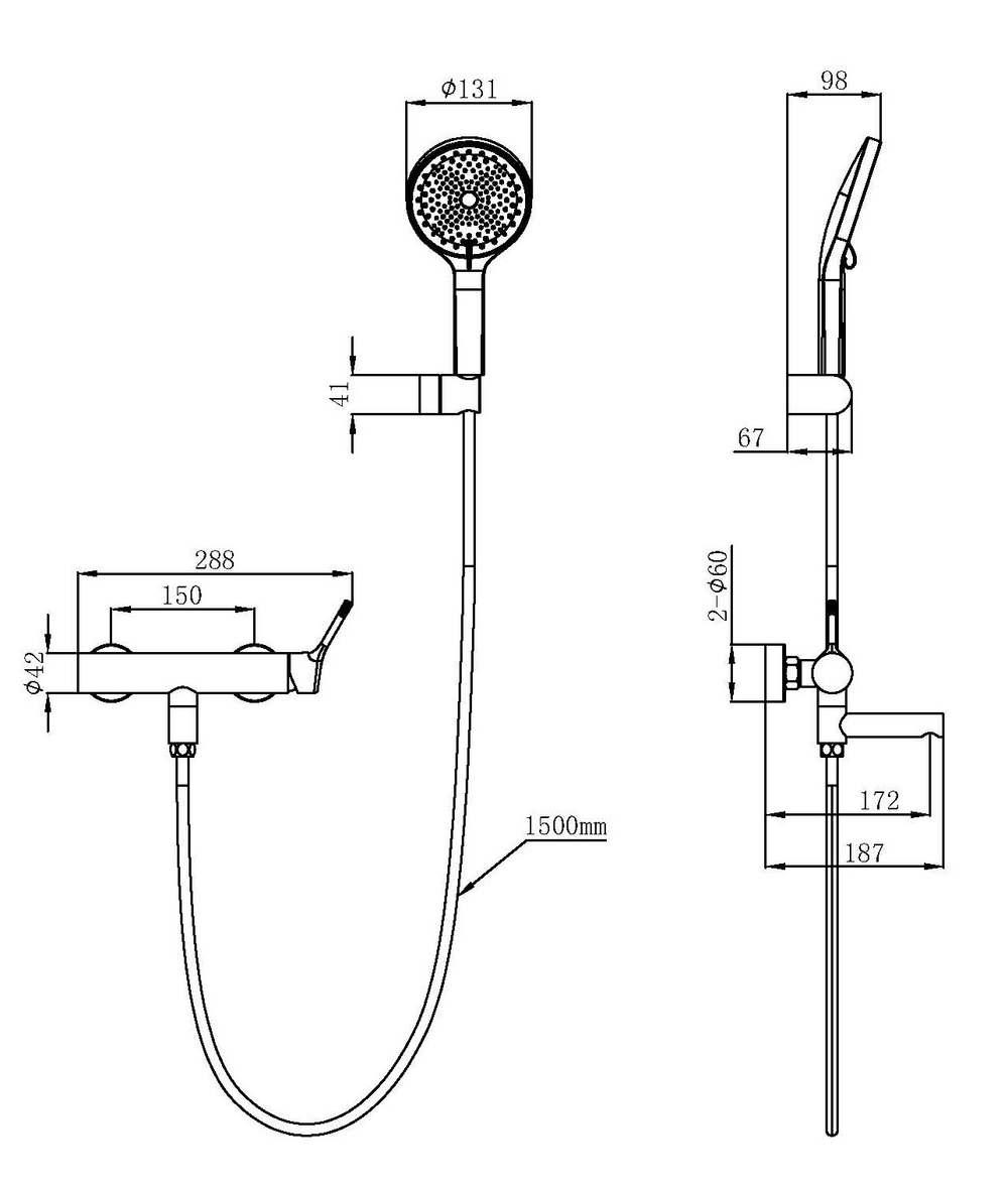 Смеситель для ванны Vincea Феерие (Feerie) VTFW-5FE2CH, хром