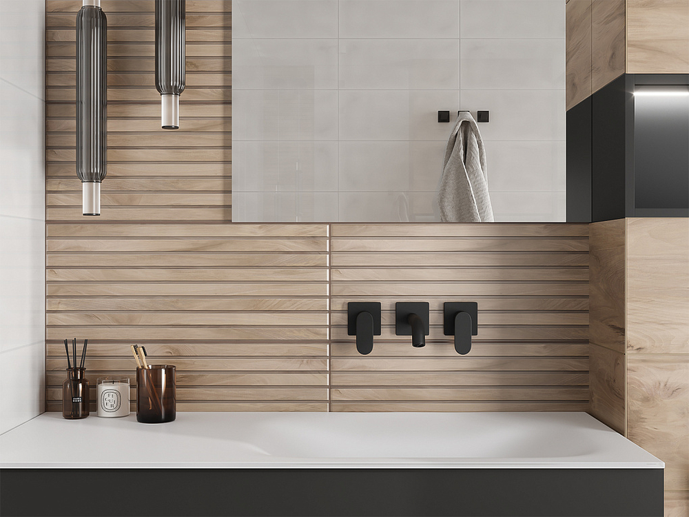 Симпли бел низ 01 / Simply white wall 01  250х600 (1-й сорт)