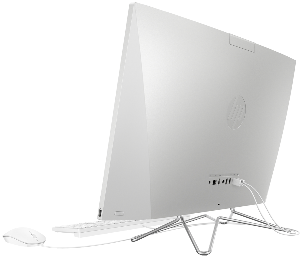 Моноблок HP 24-df0031ur. Конфигурация: Intel Pentium Silver J5040 2 ГГц/4 ГБ/128 ГБ SSD/Intel UHD Graphics 605/Free DOS/23.8"/1920х1080