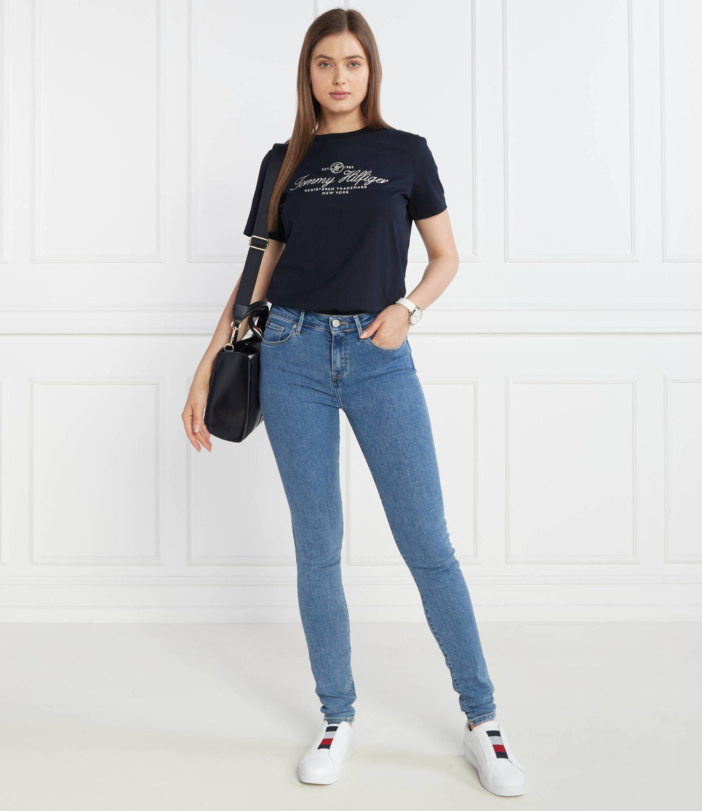 Футболка REG HILFIGER SCRIPT C-NK SS Tommy Hilfiger - темно-синий(WW0WW40293)