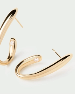 Серьги Volta Hoops серебро 925 пробы покрытое золотом