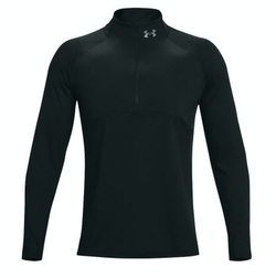 Мужская теннисная кофта Under Armour Men's UAQualifier Run 2.0 1/2 Zip - black/reflective