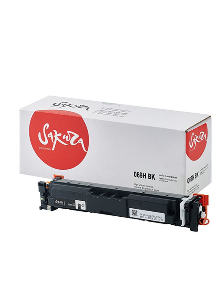 Картридж Sakura, аналог Сanon 069HBK (5098C002) для LBP673Cdw/MF750C, черный, без счетчика