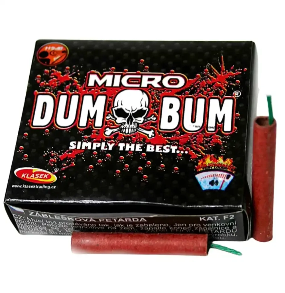 Dum Bum Micro P2D: Петарды-двадцатки Корсар 2 от Klasek — 25 штук, фитильный поджиг, доставка по Тосно и всей России.