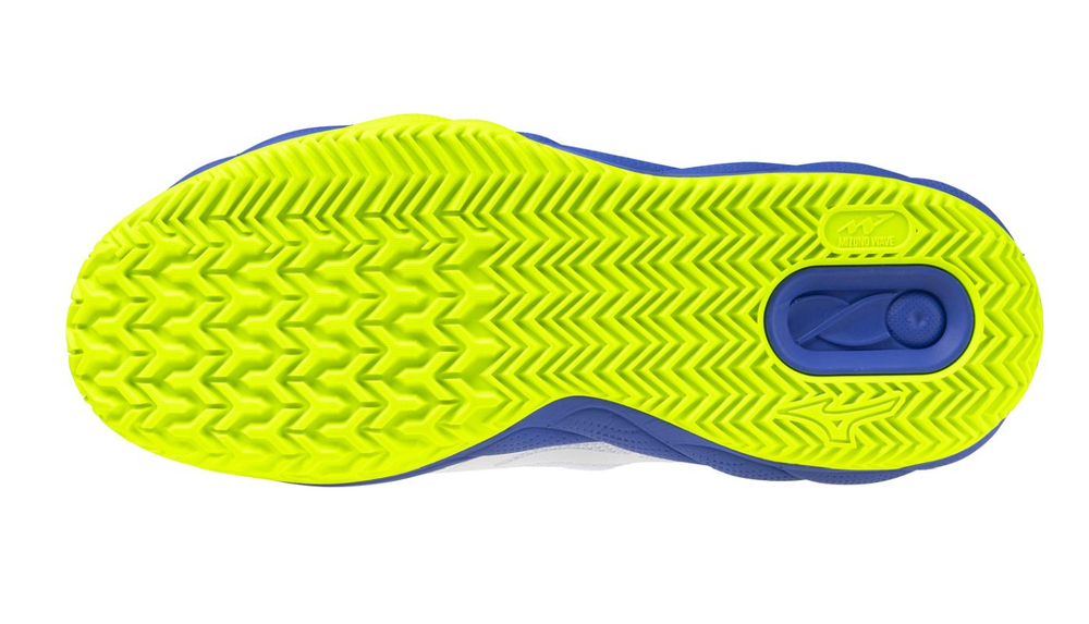 Теннисные кроссовки Mizuno Wave Enforce Court CC - white/dazzling blue/light yellow