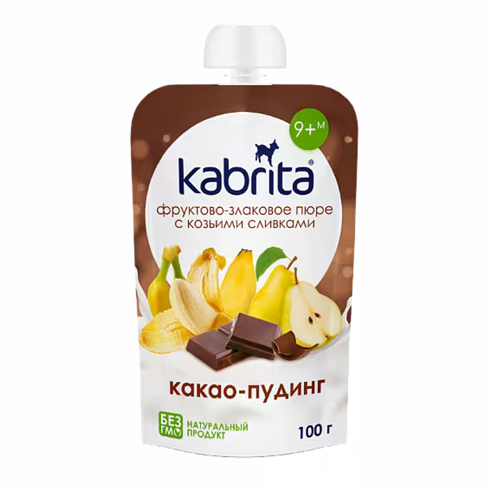 Пюре фруктово-злаковое Kabrita Какао пудинг (9+) 100 г