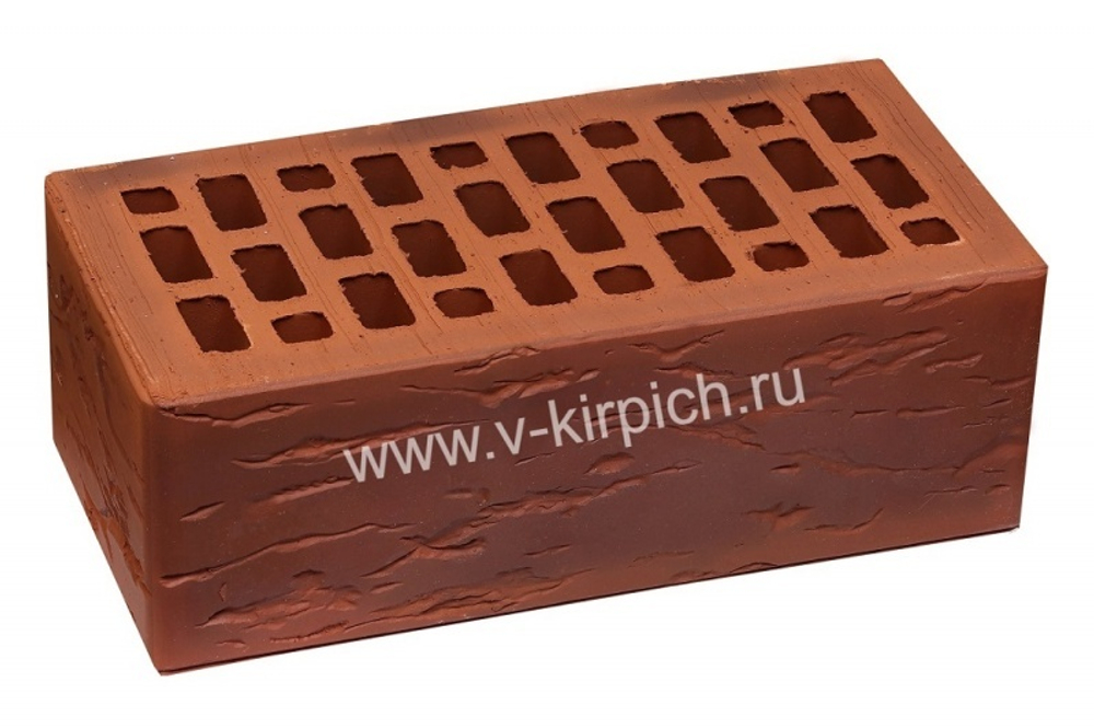 Кирпич лицевой Воротынский утолщенный кортен, руст