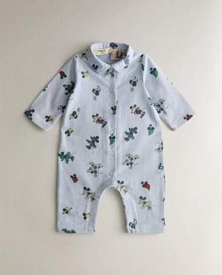 ZARA HOME ДЕТСКИЙ КОМБИНЕЗОН MICKEY & MINNIE ©DISNEY, СИНИЙ