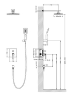 Timo   Torne   Душевая система встроенная   SX-4319/03SM черный