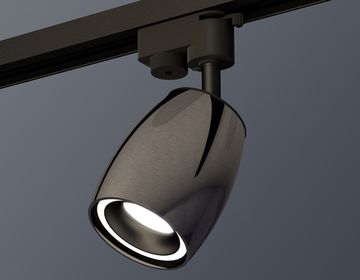Комплект трекового однофазного светильника с акрилом 1* MR16 GU5.3 XT1123010 DCH/SBK/FR чёрный хром/чёрный песок/белый матовый (A2521, C1123, N7111) Ambrella