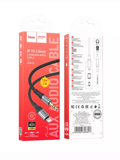 Переходник кабель UPA26 Lightning-AUX (3.5 Jack) 1 м