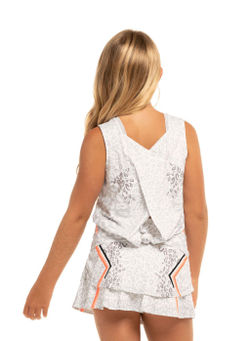 Футболка для девочки Lucky in Love Animal Instinct Animal Instinct Tie Back Tank - orange glow