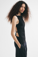 Топ со шнурками и вырезом лодочкой - H&M