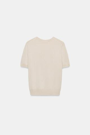 ZARA БАЗОВЫЙ ДЖЕРСИ С КОРОТКИМИ РУКАВАМИ, КАМЕННО-СЕРЫЙ