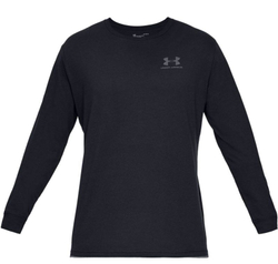 Мужская теннисная футболка теннисная Under Armour Men's Sportstyle Left Chest Long Sleeve - черный