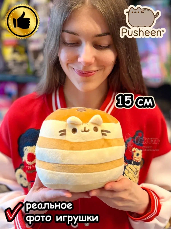 Мягкая игрушка Пушин Кот Кэт плюшевый котик панкейк