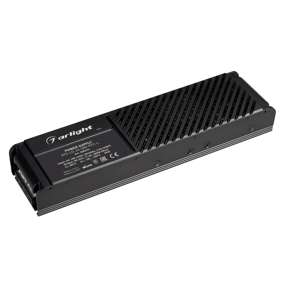 Блок питания ATS-LG-24-280-PFC-L (24V, 11.6A, 280W) (Arlight, IP20 Сетка, 5 лет) 050474