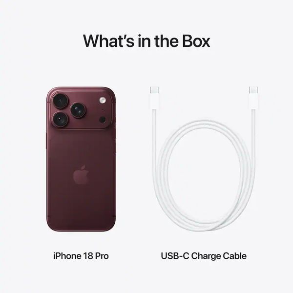 Смартфон Apple iPhone 18 Pro 512 ГБ (Dual eSIM), Красный | Burgundy