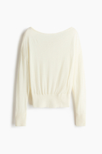 Тонкий трикотажный топ на одно плечо — Кремовый — H&M 1335822
