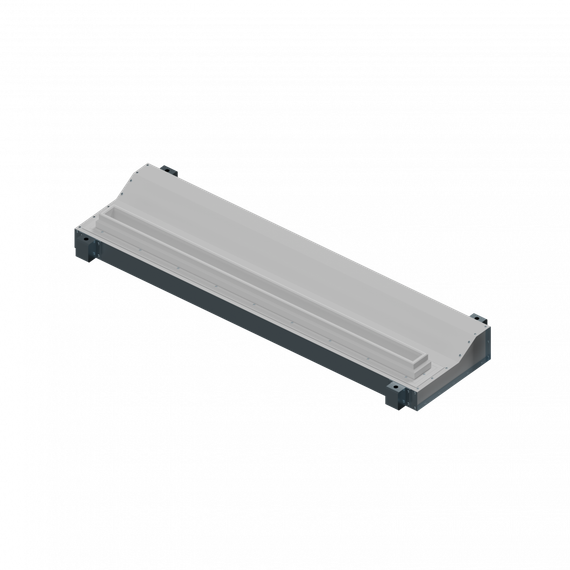 Flexag RAN-1-1000-30-W щелевой диффузор с низкопрофильной КСД под натяжной потолок, белый