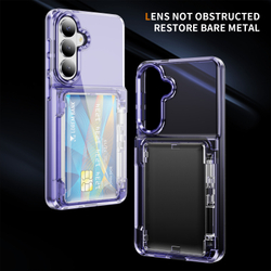 Прозрачный чехол Lumen Case с подставкой 2‑в‑1 и отделением для карт: Samsung Galaxy S25