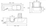 Ванна для МГН ABS NOFER H501 белый