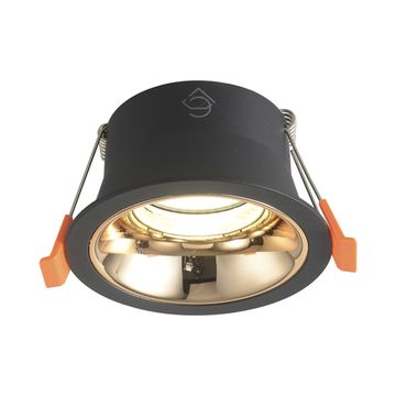 Встраиваемый светильник 1*GU10 CLT 081C BL-GO чёрный/золото Crystal Lux