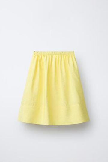 ZARA ЮБКА МИДИ ИЗ ТАФТЫ, ЖЕЛТЫЙ