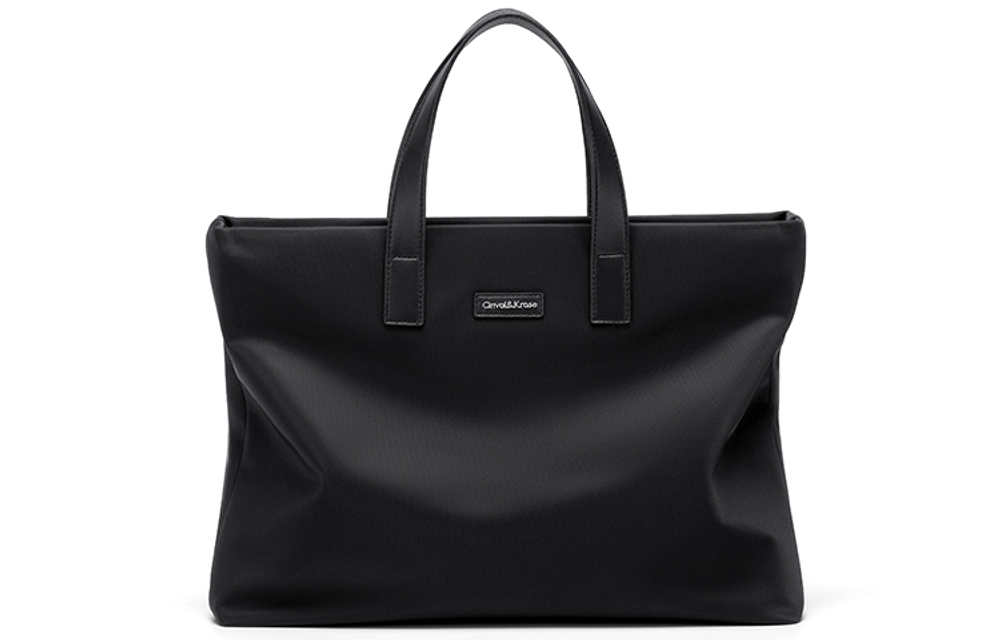 XINWAYI·KELUOSI Fabric Business Handbag, Briefcase, Laptop Bag Medium Men"s Black