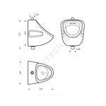Писсуар настенный Орион белый Sanita PS/Orion/Mech/WHT.G/S1