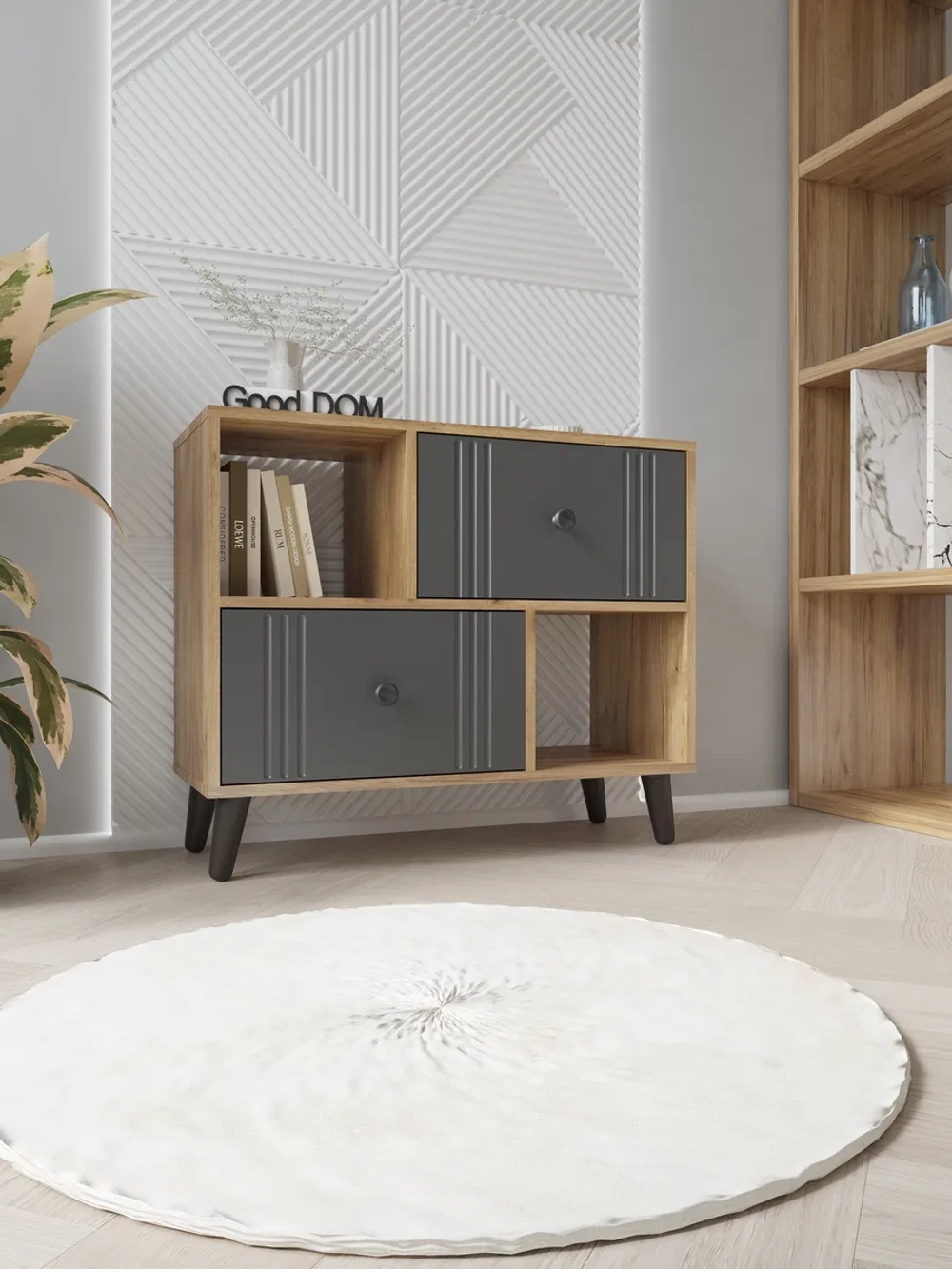 Комод-тумба в гостиную на ножках ТМБ-58.СГТ-7-6